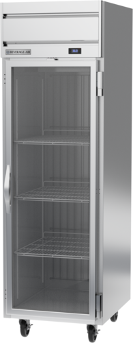 Beverage Air HRP1HC-1G Horizon Series Refrigerator Reach In One Section 22.28 cu ft Glass Door Stainless Steel