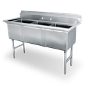 Steel Works SWS3C162012-318 Sink, (3) Three Compartment