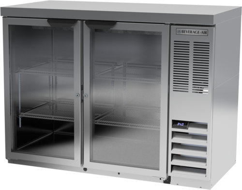 Beverage Air BB48HC1FGS27 Refrigerated Back Bar Storage Cabinet 48W 36H 124 cu ft Stainless Steel with Glass Doors