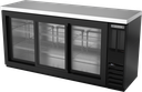 Beverage Air BB72HC-1-GS-B-27 Refrigerated Back Bar Storage Cabinet 72 inch Three Section with Glass Doors