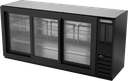 Beverage Air BB72HC-1-GS-B Refrigerated Back Bar Storage Cabinet 72 inch Three Section with Glass Doors and LED Lighting