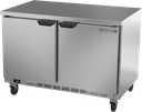Beverage Air WTR48AHC-FLT Worktop Refrigerator 48 inch Two Section 11.82 cu ft Solid Doors Stainless Steel