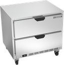 Beverage Air UCRD36AHC-2 Undercounter Refrigerator 36 inch Wide 8.5 cu ft with Two Drawers and Stainless Steel Exterior