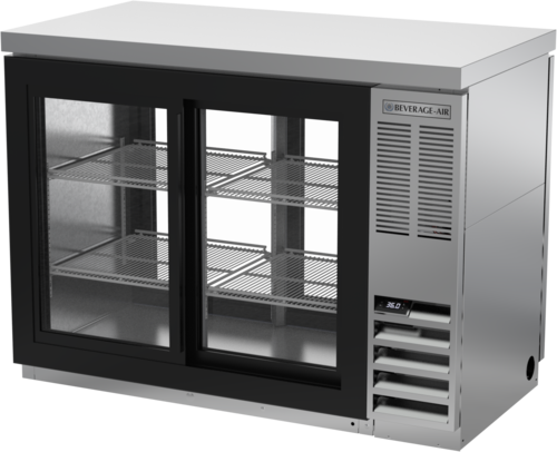 Beverage Air BB48HC1GSFPT27 Refrigerated Pass-Thru Back Bar Storage Cabinet 48W 36H 136 cu ft Capacity