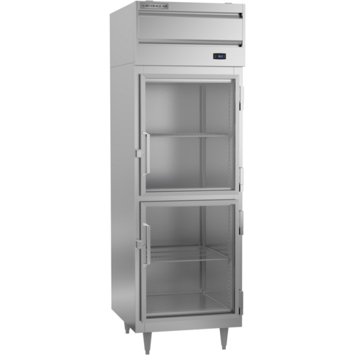 Beverage Air PR1HC-1BHG P-Series Refrigerator One Section 21 Cu Ft Glass Doors Adjustable Shelves LED Lighting