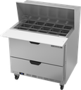 Beverage Air SPED36HC-15M-2 Mega Top Refrigerated Counter 36 inch One Section Stainless Steel 10 cu ft