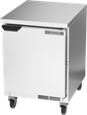 Beverage Air WTR24AHC-FLT Worktop Refrigerator 24 inch One Section 5.16 cu ft Solid Door Stainless Steel