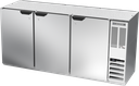 Beverage Air BB72HC1FS Refrigerated Back Bar Storage Cabinet 72 Inch Three Section 19.92 Cu Ft Capacity