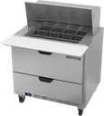 Beverage Air SPED36HC-12M-2 Mega Top Refrigerated Counter 36 inch One Section 10 cu ft Stainless Steel