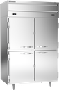 Beverage Air PRF24-24HC-1AHS P-Series Dual Temp Reach-In Refrigerator Freezer 42 Cu Ft Stainless Steel