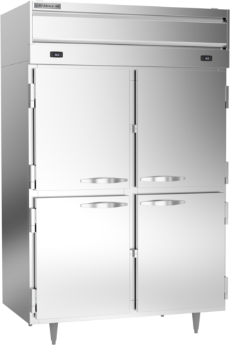 Beverage Air PRF24-24HC-1AHS P-Series Dual Temp Reach-In Refrigerator Freezer 42 Cu Ft Stainless Steel