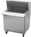 Beverage Air SPE32HC-12M Sandwich Top Refrigerated Counter 32 inch One Section 8 cu ft Solid Door Stainless Steel