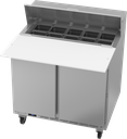 Beverage Air SPE36HC-10C Sandwich Top Refrigerated Counter 36 inch Two Section Stainless Steel 10 cu ft