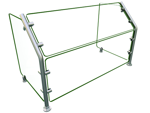 Hatco EP36-36 Flav-R-Shield EP36 Food Shield 36W x 18D x 22H Heat Tempered Glass NSF Certified Made in USA