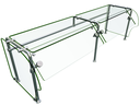 Hatco ES90-72 Flav-R-Shield ES90 Food Shield self-service 72W x 24D x 22.63H heat tempered glass construction