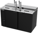 Beverage Air DD58HC-1-C-B Draft Beer Cooler Club Top 59W 29D 21.86 cu ft 2 Doors 3 Keg Capacity Black Stainless Steel