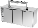 Beverage Air DD78HC-1-S-12T Draft Beer Cooler 79W 28D 33.59 cu ft 3 Doors 4 Keg Capacity Stainless Steel