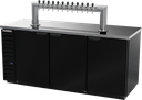 Beverage Air DD78HC1B12T Draft Beer Cooler 79W 28D 33 cu ft 3 Doors 4 Keg Capacity Black Stainless Steel
