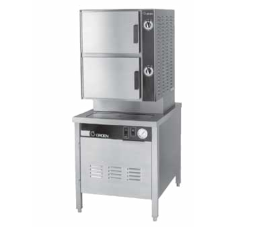 Groen HY-10SE-36 HyPlus Pressureless Steamer Electric 2 Compartments 36 Inch Cabinet Base Stainless Steel