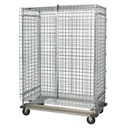 Quantum Food Service MD2460-70SEC Security Unit Mobile Dolly Base 60W x 24D x 70H Chrome Plated NSF