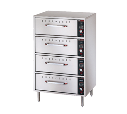 Hatco HDW-4 Warming Drawer Unit Free Standing Four Drawers Stainless Steel Construction Thermostatic Controls Made in USA
