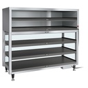 Hatco PDH-55T Heated Shelves Electric Triple Shelf Unit for Pizza with LED Lights Stainless Steel Construction