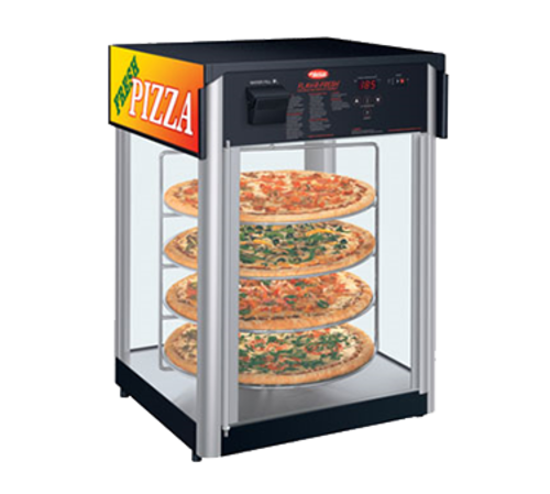 Hatco FDWD-2 Flav-R-Fresh Holding Display Cabinet Pass-Thru Counter Model 2 Door 4 Tier Circular Rack 1390 Watts Made in USA