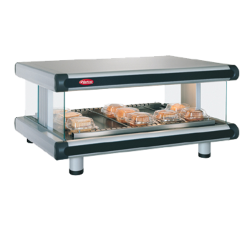 Hatco GR2SDH-48 Glo-Ray Designer Horizontal Display Warmer Countertop with Shelf and Thermostat 1690 Watts Made in USA