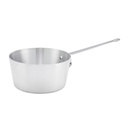 Winco ASP-5 Sauce Pan 5qt 9-3/4in dia x 5-1/8inH Flared Sides Riveted Handle Heavyweight Aluminum Natural Finish