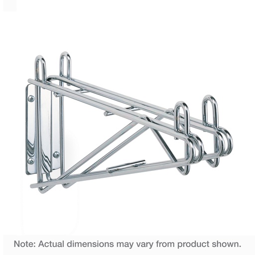 Metro 2WD14C Super Erecta Direct Wall Mount Double Shelf Bracket for 14" Wide Shelves, Chrome