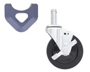 Metro 5MBX 5" Resilient Rubber Swivel/Brake Stem Caster for MetroMax Industrial Plastic Shelving Racks