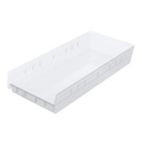 Metro MB30174CLN Nesting Shelf Bin, Clear, 23.6" x 10.6" x 4"