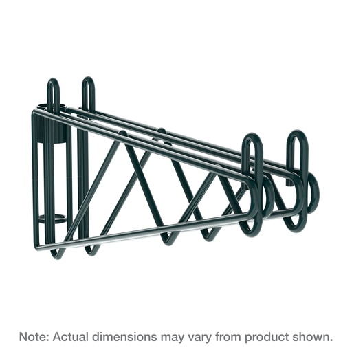 Metro 2WS24K3 Super Erecta Post-Type Wall Mount Double Shelf Support for 24" Wide Shelves, Metroseal Green Epoxy