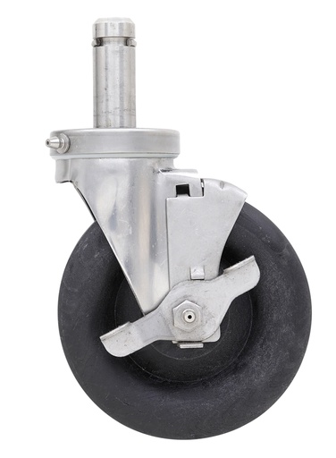 Metro 5MHTNB 5" Nylon High-Temperature Autoclave Swivel/Brake Stem Caster for Super Erecta Industrial Wire Shelving Racks