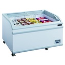 Dukers Appliance Co WD-500Y Chest Freezer 17.66 cu ft Capacity with Curved Sliding Glass Lids and Locking Mechanism