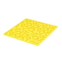 Lodge Cast Iron AS7SKT21 Trivet 7 Inch Square Silicone Yellow Heat Protection BPA Free