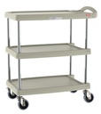 Metro MY1627-34G myCart Series 3-Shelf Utility Cart, Gray, 16" x 27"
