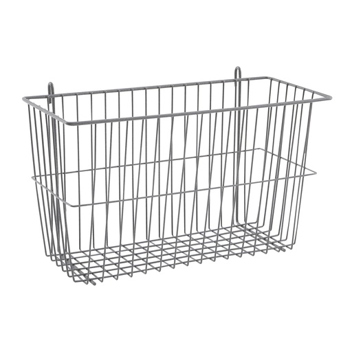 Metro H212K4 Storage Basket for Super Erecta Wire Shelving and SmartWall Wall Shelving, Metroseal Gray Epoxy, 17.375" x 7.5" x 10"