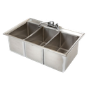 Complete All Stainless Drop-In Bar Sink-2 well w Free 6" Faucet