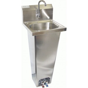 Floor S/S Hand Sink w/Foot Pedal 15 x 15.75 x 33.25