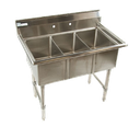 Economy Small "Trailer" 3 compartment Stainless 12x20 Sink