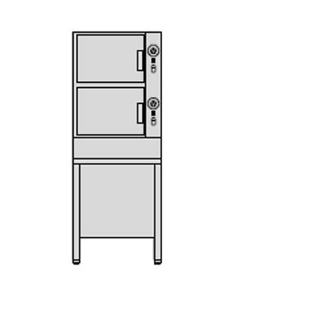 Groen HY-6G Commercial Kitchen HyPerSteam Cabinet Double Stacked 6 Pan Gas Steamer Stainless Steel