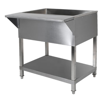 Stainless Ice Cooled Cold Pan Table 32" Long