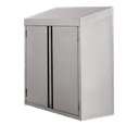 All Stainless Steel Wall Cabinet w Recessed Hinged Doors 15x48