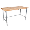 Flat Maple Top Open Base Work Table 30x60