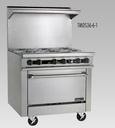 Commercial 4 Burner 12" Griddle Gas Range TMD36-12G-4-1