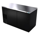 59" Asber USA Black-Finish Back Bar cooler - 852 Cans ABBC-58