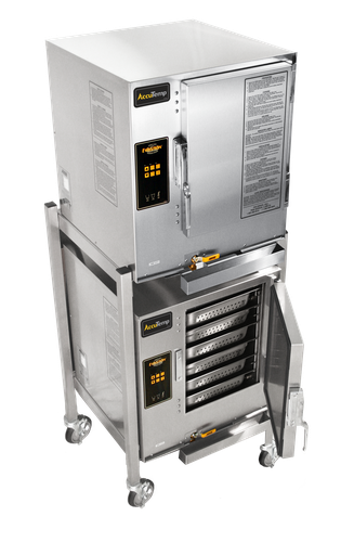 AccuTemp E62401E060 DBL Steamer, Convection, Electric, Boilerless, Floor Model
