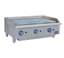 Globe Food Equipment Co. GCB36G-SR Gas Charbroiler Countertop 36 Inch Heavy Duty with Cast Iron Grates and U Style Burners
