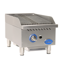 Globe Food Equipment Co. GCB15G-CR Gas Charbroiler Countertop 15 Inch Heavy Duty with Cast Iron Grates and U Burner